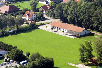 Football field of Sportfreunde Germania Winden eV in Winden in the state Rhineland-Palatinate, Germany