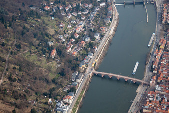 Old Bridge, Hölderlinweg in the district Neuenheim in Heidelberg in the state Baden-Wuerttemberg, Germany