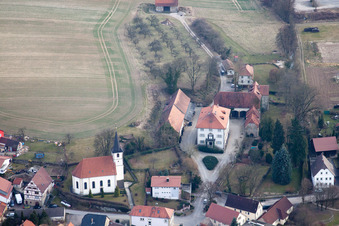 Castle and Chapel in the district Obergimpern in Bad Rappenau in the state Baden-Wuerttemberg, Germany
