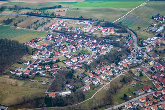 Aerial view of District Richen in Eppingen in the state Baden-Wuerttemberg, Germany