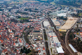 City center in Bretten in the state Baden-Wuerttemberg, Germany