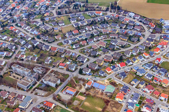 Richard Wagner Street in the district Diedelsheim in Bretten in the state Baden-Wuerttemberg, Germany