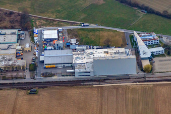 KLEIBERIT SE & Co. KG in Weingarten in the state Baden-Wuerttemberg, Germany from above