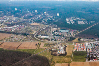 Aerial photograpy of Riding school in the district Hagsfeld in Karlsruhe in the state Baden-Wuerttemberg, Germany