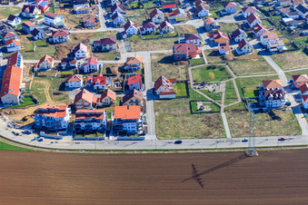 On the high trail in Kandel in the state Rhineland-Palatinate, Germany from the drone perspective