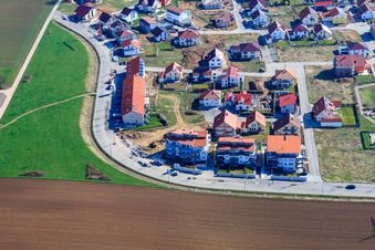 On the high trail in Kandel in the state Rhineland-Palatinate, Germany seen from a drone