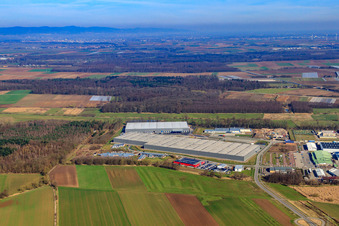 Horst industrial park, ZUFALL Logistics group and STS-Group in the district Minderslachen in Kandel in the state Rhineland-Palatinate, Germany