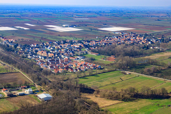 Village view from the northeast in Winden in the state Rhineland-Palatinate, Germany