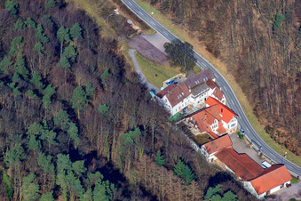 Aerial photograpy of Porzelt Winery in Klingenmünster in the state Rhineland-Palatinate, Germany