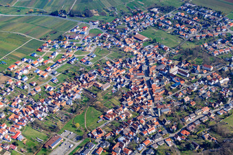 Palatinate Wine Route (B48) leads through the wine town in Klingenmünster in the state Rhineland-Palatinate, Germany