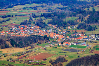 Village in the Palatinate Forest in Völkersweiler in the state Rhineland-Palatinate, Germany