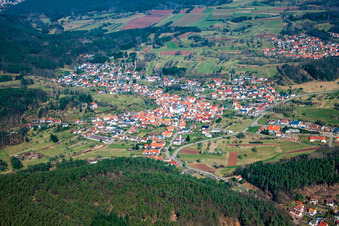 District Gossersweiler in Gossersweiler-Stein in the state Rhineland-Palatinate, Germany from a drone