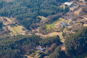 Oblique view of Dahn in the state Rhineland-Palatinate, Germany