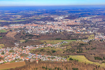 Village view from the south in the district Erlenbrunn in Pirmasens in the state Rhineland-Palatinate, Germany