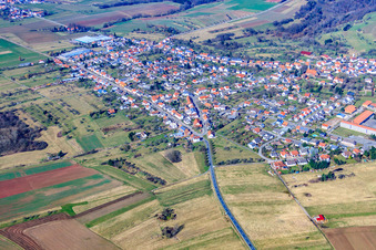 Village view from the east in Vinningen in the state Rhineland-Palatinate, Germany