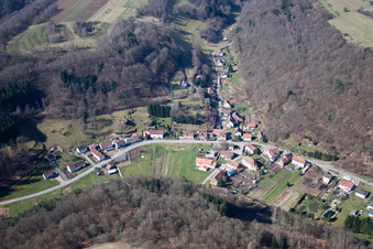 Bousseviller in the state Moselle, France from above