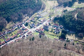 Hanviller in the state Moselle, France from above