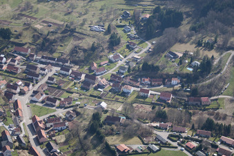Schorbach in the state Moselle, France from the plane