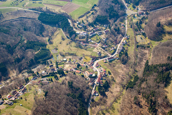 Aerial view of Siersthal in the state Moselle, France