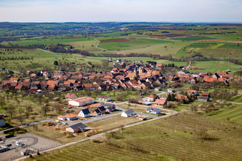 Oblique view of Butten in the state Bas-Rhin, France