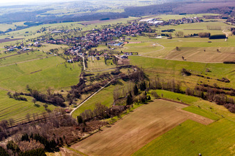 Ratzwiller in the state Bas-Rhin, France seen from above