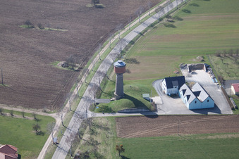 Petersbach in the state Bas-Rhin, France from the plane