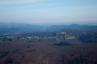 Aerial view of La Petite-Pierre in the state Bas-Rhin, France
