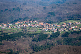 Oblique view of Graufthal in Eschbourg in the state Bas-Rhin, France