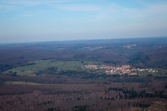 Phalsbourg in the state Moselle, France from the plane