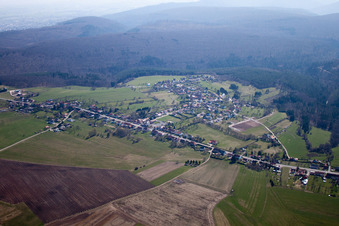 Phalsbourg in the state Moselle, France viewn from the air