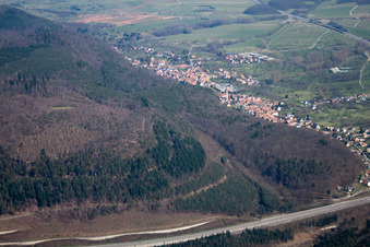 Oblique view of Saint-Jean-Saverne in the state Bas-Rhin, France