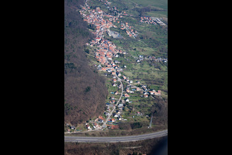 Saint-Jean-Saverne in the state Bas-Rhin, France seen from above
