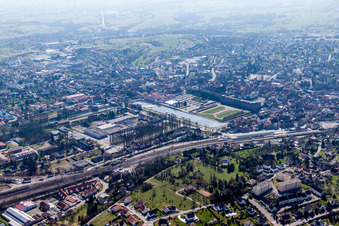 Town View of the streets and houses of the residential areas in Saverne in Grand Est, France