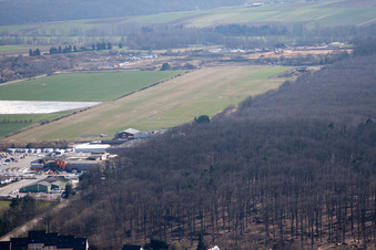 Airport in Steinbourg in the state Bas-Rhin, France