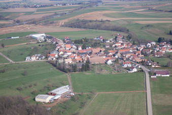 Drone recording of Steinbourg in the state Bas-Rhin, France