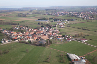 Drone image of Steinbourg in the state Bas-Rhin, France