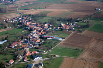 Bird's eye view of Geiswiller in the state Bas-Rhin, France
