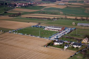 Sports field in Ringendorf in the state Bas-Rhin, France
