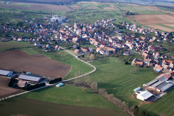 Mietesheim in the state Bas-Rhin, France out of the air