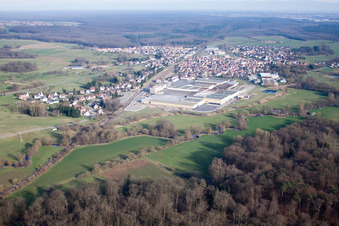 Mertzwiller in the state Bas-Rhin, France out of the air