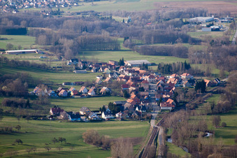Aerial photograpy of Griesbach in the state Bas-Rhin, France