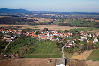 Aerial view of Forstheim in the state Bas-Rhin, France