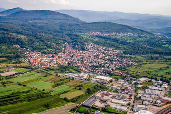 From the north in the district Haueneberstein in Baden-Baden in the state Baden-Wuerttemberg, Germany