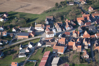 Keffenach in the state Bas-Rhin, France seen from above