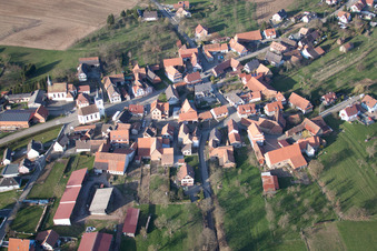 Keffenach in the state Bas-Rhin, France from the plane