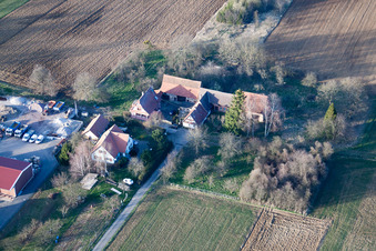 Bremmelbach in the state Bas-Rhin, France from the plane