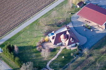 Bird's eye view of Bremmelbach in the state Bas-Rhin, France