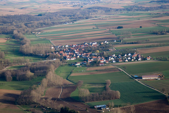 Bremmelbach in the state Bas-Rhin, France seen from a drone
