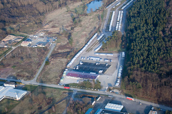 Bürstner warehouse in the district Altenstadt in Wissembourg in the state Bas-Rhin, France