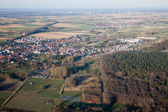 District Schaidt in Wörth am Rhein in the state Rhineland-Palatinate, Germany out of the air